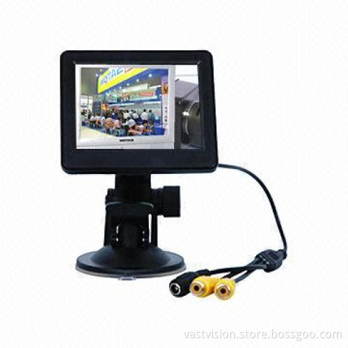 3.5-inch Sucked Type CCTV TFT LCD Monitor, AV1/AV2 Input PAL and NTSC